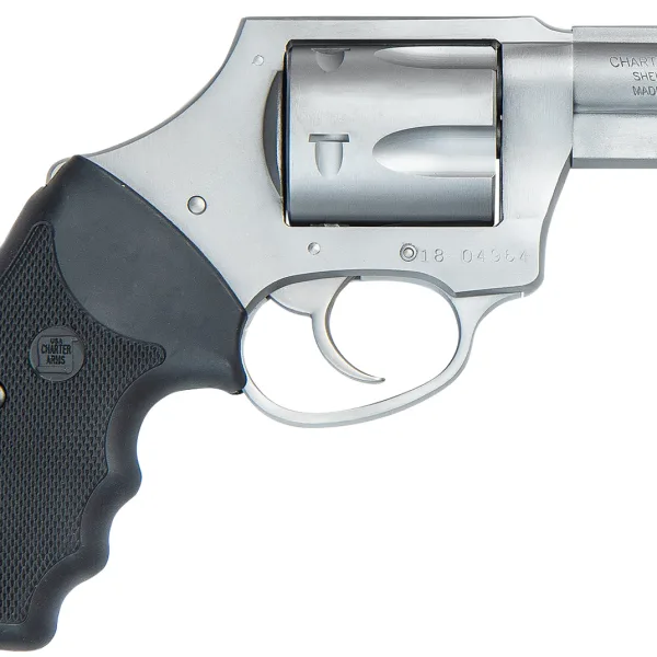 Charter Arms 73521 Mag Pug  357 Mag, 5 Shot 2.20" Matte Stainless Steel Barrel, Cylinder & Frame w/Black Finger Grooved Rubber Grip
