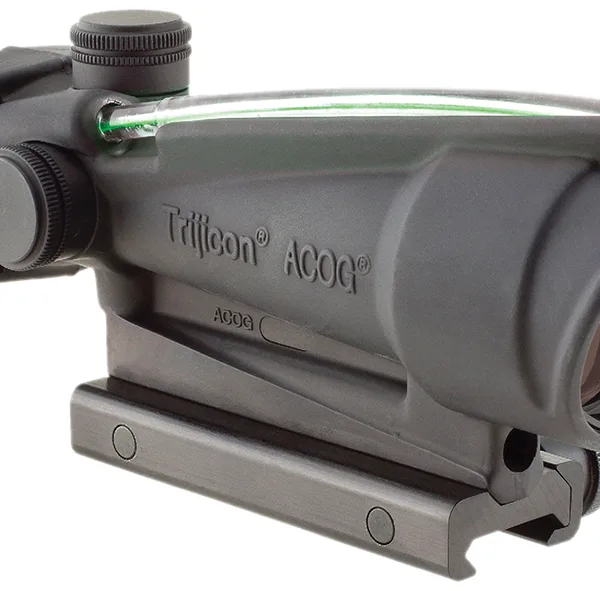 Trijicon 100144 ACOG  Black Hardcoat Anodized 3.5x35mm Illuminated Green Chevron .308/7.62 BDC Reticle