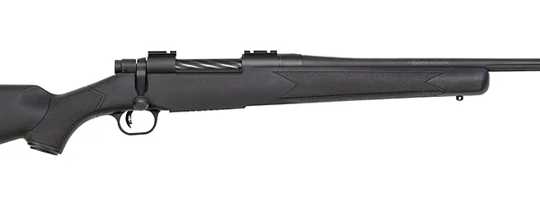 Mossberg 27892 Patriot  Full Size 30-06 Springfield 5+1 22" Matte Blued Fluted Barrel, Drilled & Tapped Matte Blued Stainless Steel Receiver, Black Fixed Synthetic Stock, Right Hand