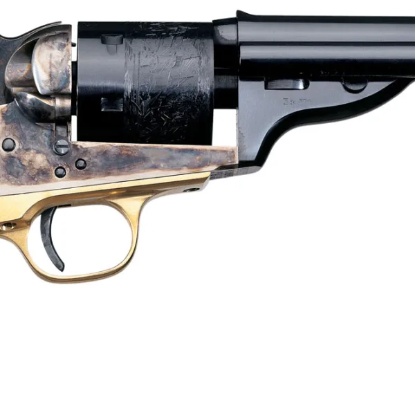 Taylors & Company 550721 1851 Open-Top 45 Colt (LC) Caliber with 5.50" Blued Finish Barrel, 6rd Capacity Blued Finish Cylinder, Color Case Hardened Finish Steel Frame & Walnut Navy Size Grip