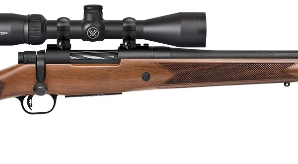 Mossberg 27940 Patriot  308 Win Caliber with 5+1 Capacity, 22" Fluted Barrel, Matte Blued Metal Finish & Walnut Stock Right Hand (Full Size) Includes Vortex Crossfire II 3-9x40mm Scope