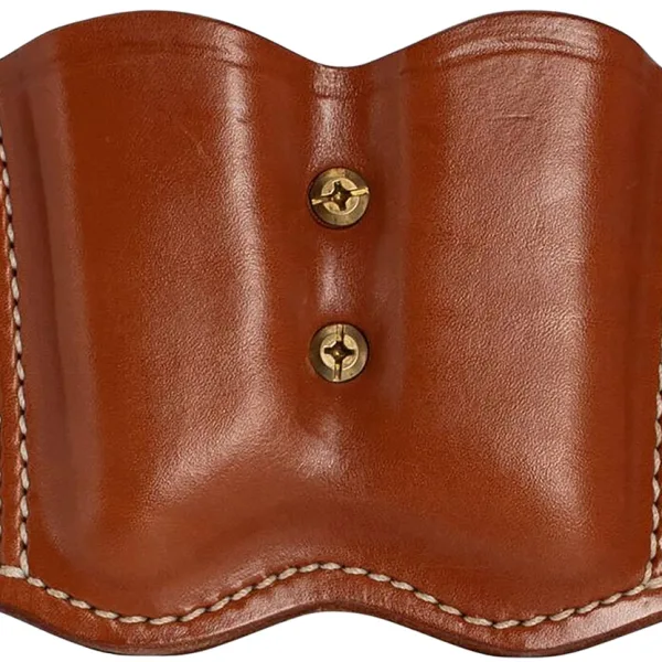 1791 Gunleather MAG21CBRA MAG2.1 Double Mag Holster Classic Brown Leather Belt Slide Belts 1.50" Wide Compatible w/ Single Stack Ambidextrous