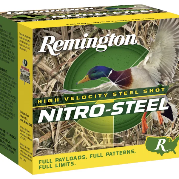 Remington Ammunition 20650 Nitro-Steel High Velocity 12Gauge 2.75" 1 1/4oz BBShot 25 Per Box/10 Case