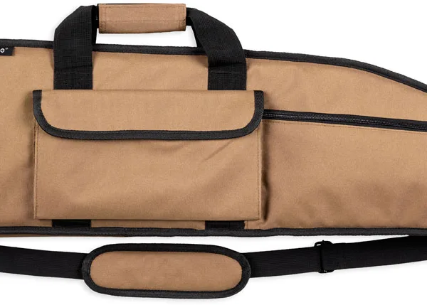 Bulldog BD375 Long Range Rifle Case 55" Tan with Black Trim Water-Resistant Nylon Rifle