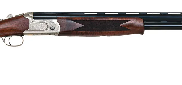 Mossberg 75472 Gold Reserve  Full Size 12 Gauge Break Open 3" 2rd 30" Blue Polished Vent Rib Barrel, Silver Polished Stainless Steel Engraved Receiver, Fixed Black Walnut Stock, Right Hand