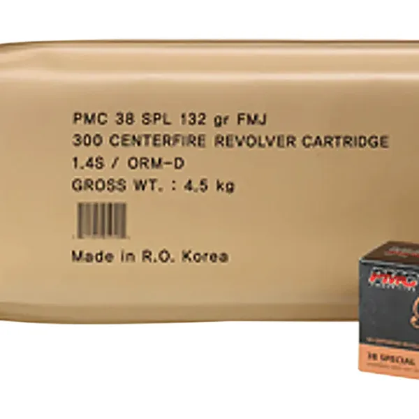 PMC 38GBP Bronze Battle Pack 38Special 132gr Full Metal Jacket 300 Per Box/3 Case