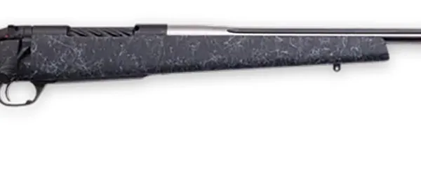 Weatherby MAM01N300PR8B Mark V Accumark 300 PRC 3+1 26" Threaded/Fluted Stainless Barrel, Graphite Black Rec, Gray Webbed Black Monte Carlo Stock, Accubrake Muzzle Brake, Adj. TriggerTech Trigger
