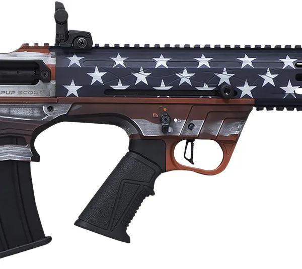 Citadel FRPS1218USA Pup Scout  12 Gauge Semi-Auto 3" 5+1 18.50" Steel Barrel, USA Flag Picatinny Rail Aluminum Receiver, Picatinny Handguards, Adj Cheek Riser Synthetic Stock, Black Polymer Grip