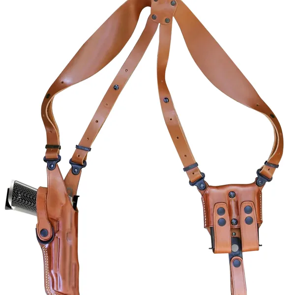 1791 Gunleather NSS2.1CBRVR  Optic Ready Shoulder Vertical Brown Fits Glock 17 Right Hand