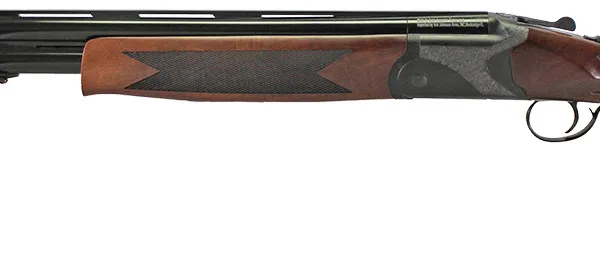 Iver Johnson Arms IJ60012 IJ600  12 Gauge Break Open 3" 2rd 28" Over/Under Vent Rib Barrel, Matte Black Chromed w/Engraving Steel Receiver, Fixed Walnut Checkered Wood Stock & Forend