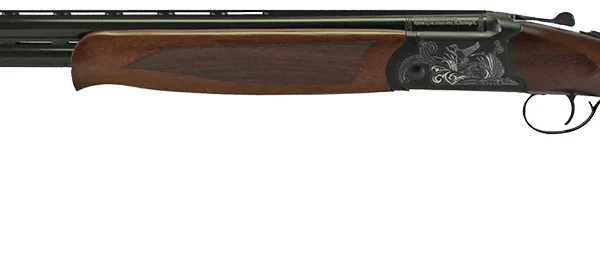 Iver Johnson Arms IJ60020 IJ600  20 Gauge Break Open 3" 2rd 28" Over/Under Vent Rib Barrel, Matte Black Chromed w/Engraving Steel Receiver, Fixed Walnut Checkered Wood Stock & Forend
