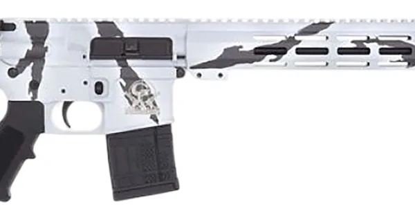 Great Lakes Firearms GL15223PSNO AR-15  223 Wylde 30+1 16" Black Nitride Threaded Barrel, Pursuit Snow Cerakote Aluminum Receiver w/Picatinny Rail, M-LOK Handguard, Black Polymer Stock, Mil-Spec Grip
