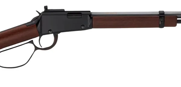 Henry H001TR22M Frontier Carbine 22 WMR 10+1 16.50" Blued Octagon Barrel, Black Aluminum Grooved Receiver, American Walnut Straight Grip Stock