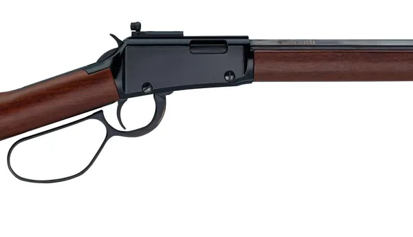 Henry H001TRP22M Tracker Carbine 22 WMR 10+1 16.50" Blued Octagon Barrel, Black Aluminum Grooved Receiver, American Walnut Straight Grip Stock
