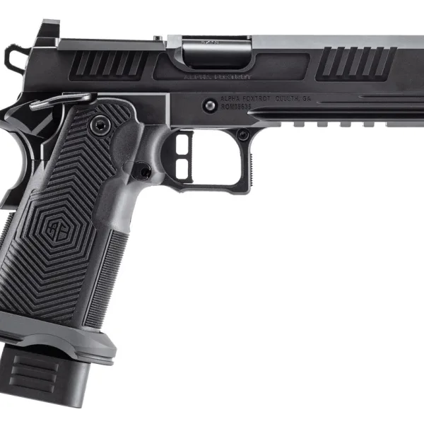 Alpha Foxtrot AA47X1EID-XDBK19 AF1911 Romulus 9mm Luger 20+1 17+1 5" Black DLC Stainless Steel Bull Barrel, Optic Ready/Serrated Slide & Frame w/Beavertail & Picatinny Rail, Aluminum Grip, RMSc/RMR Fo