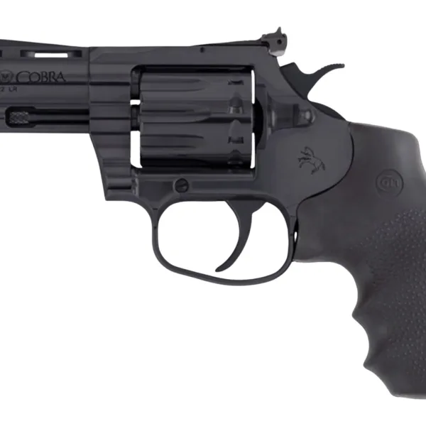 Colt Mfg KCOBRA22-BP3RFO King Cobra Target 22 LR 10rd Shot 3" Blued Vent Rib Barrel, Blued Carbon Steel Cylinder & Frame, Black Hogue Overmolded Grip, Exposed Hammer