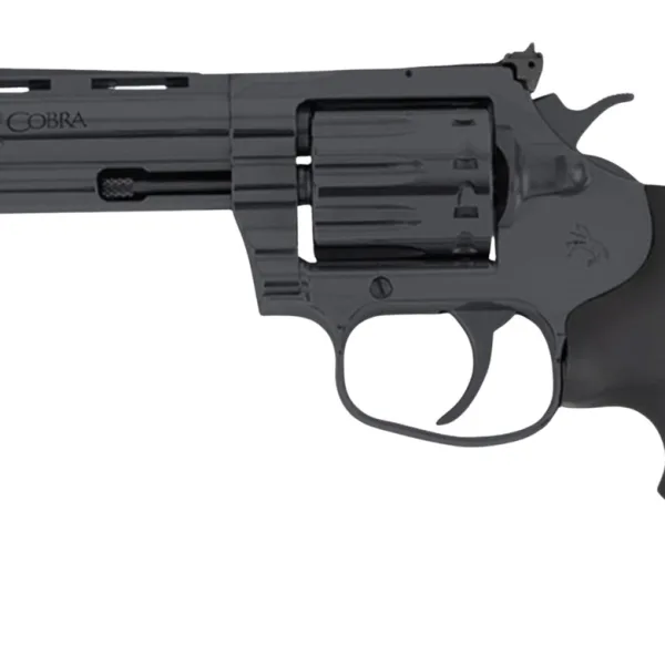 Colt Mfg KCOBRA22-BP4RFO King Cobra Target 22 LR 10rd Shot 4.25" Blued Vent Rib Barrel, Blued Carbon Steel Cylinder & Frame, Black Hogue Overmolded Grip, Exposed Hammer