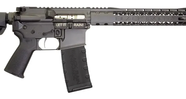 Black Rain Ordnance SSP300BLKSMK SSP  300 Blackout 30+1 16" Black Nitride Threaded Barrel, Smoke Cerakote Aluminum Receiver w/Picatinny Rail, Magpul MOE SL Black Polymer Stock, Black Magpul Grip