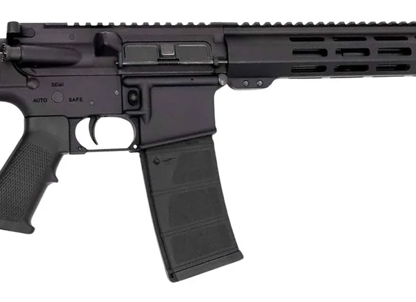 Andro Corp Industries 30016BB ACI-15 Bravo 300 Blackout 30+1 16" Black Nitride Threaded Barrel, Black Anodized Aluminum Receiver w/Picatinny Rail, M-LOK Handguard, M4 Black Polymer Stock, Black A2 Gri