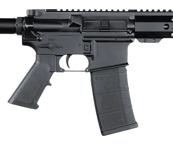 Andro Corp Industries 5568CBMPS ACI-15 CQB 5.56 NATO 30+1 8" Black Nitride Threaded Barrel, Black Anodized Aluminum Receiver w/Picatinny Rail, M-LOK Handguard, Black Polymer SBA3 Pistol Brace, A2 Grip