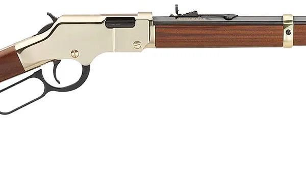 Henry H004M Golden Boy  22 WMR Caliber with 12+1 Capacity, 20.50" Blued Barrel, Brasslite Metal Finish & American Walnut Stock Right Hand (Full Size)