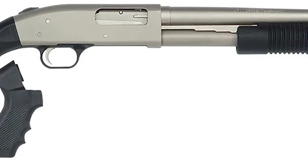 Mossberg 50299 590 Mariner 12 Gauge 8+1 3" 20" Cylinder Bore Barrel, Silver Marinecote Barrel/Receiver, Synthetic Stock, Includes Pistol Grip Conversion Kit