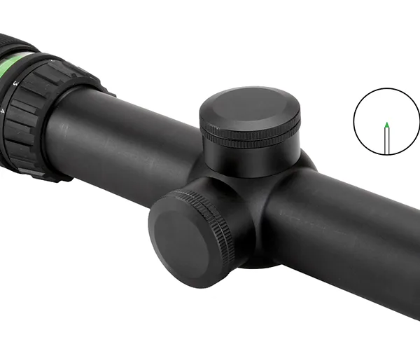 Trijicon 200057 AccuPoint  Black Hardcoat Anodized 1-4x 24mm 30mm Tube Illuminated Green Triangle Post Reticle