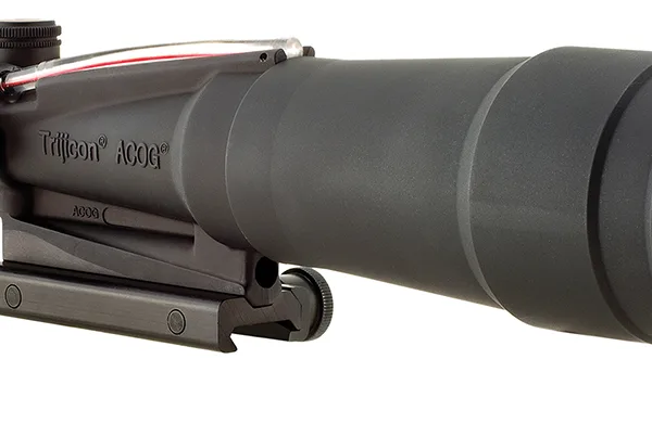Trijicon 100173 ACOG  Black Hardcoat Anodized 5.5x50mm Illuminated Red Chevron .223/5.56 BDC Reticle