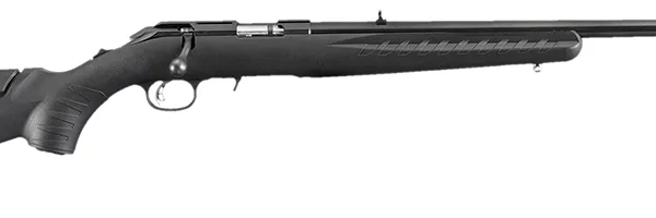 Ruger 8321 American Rimfire Full Size 22 WMR 9+1 22" Satin Blued Steel Barrel & Alloy Steel Receiver w/Integral Scope Mount, Black Fixed Synthetic Stoc Right Hand