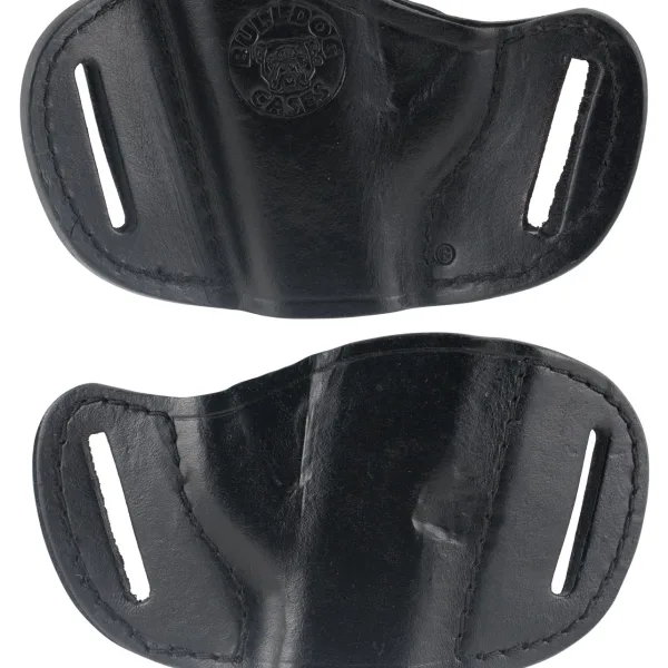 Bulldog MLBS Molded  OWB Black Leather Belt Slide Fits Bersa Thunder 380 Fits Ruger LCP Fits Sig 230 Right Hand
