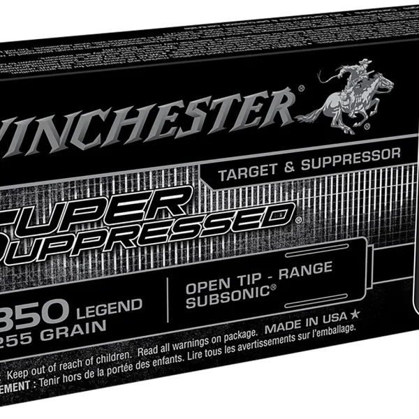 Winchester Ammo SUP350 Super Suppressed  350Legend 255gr Open Tip Range 20 Per Box/10 Case
