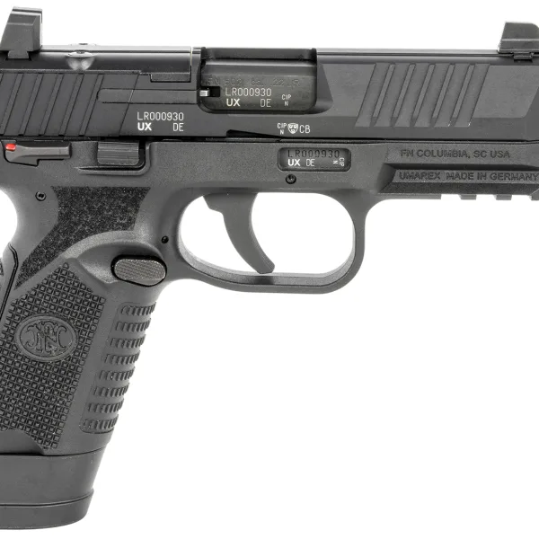 FN 66101010 502 Tactical 22 LR 10+1 15+1 4.60" Black Steel Threaded Barrel, Black Optic Ready/Serrated Slide & Polymer Frame w/Picatinny Rail, Black Textured Polymer Grip, Ambidextrous