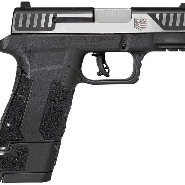 Diamondback DB0300P031 AM2  Sub-Compact Frame 9mm Luger 17+1, 3.50" Stainless Steel Barrel, Serrated Stainless Steel Slide, Black Polymer Frame w/Picatinny Rail & Polymer Grip