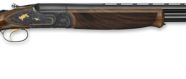 F.A.I.R. FRJBPRTG1628 Jubilee Prestige Tartargua Gold Full Size 16 Gauge Break Open 2.75" 2rd 28" Blued Over/Under Barrel, Gold Engraving Aluminum Receiver, Fixed Walnut Stock, Ambidextrous