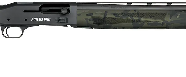 Mossberg 85166 940 Pro 12 Gauge 9+1 3" 24", Tungsten Gray Optic Cut Rec, Black Multicam Synthetic Furniture, Adj. Shim Stock, Gold Oversized Controls, HiViz Fiber Optic Sight, Ext. Chokes