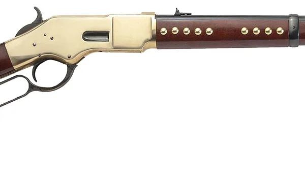 Cimarron CA228G19 1866 Pawnee Carbine 45 Colt 10+1 19" Blued Steel Barrel, Brass Receiver, Fixed Wood Stock