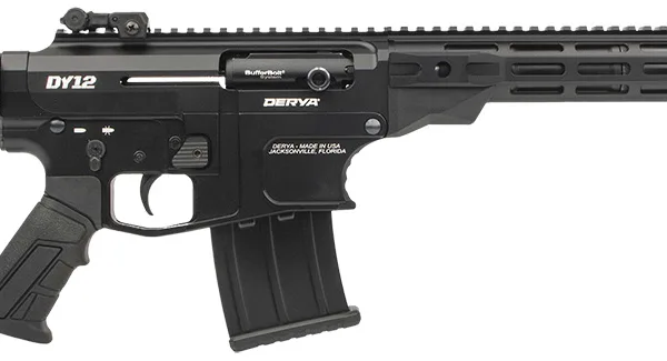 Derya Firearms DY1218US Namlu DY12 12 Gauge Semi-Auto 3" 5+1 18" Black Melotine Threaded Barrel, Black Anodized Aluminum Receiver w/Picatinny Rail, Black Adjustable Polymer Stock & Pistol Grip