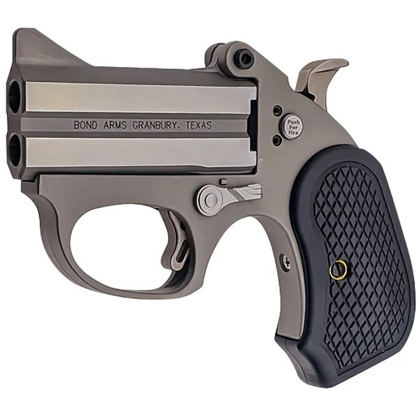 Bond Arms BAHB Honey B  22 Mag 2 3" Rough Matte Stainless Steel Barrel & Frame, Black Extended B6 Resin Grip