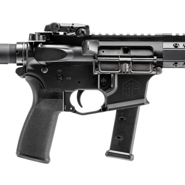 Alpha Foxtrot AA08X1HXX-XABK20 AFMG9  9mm Luger 20+1 7.50" Black QPQ Threaded Barrel, M-LOK Handguard, Black Anodized Aluminum Receiver w/Picatinny Rail, Black Polymer SB Tactical Brace, MFT Grip