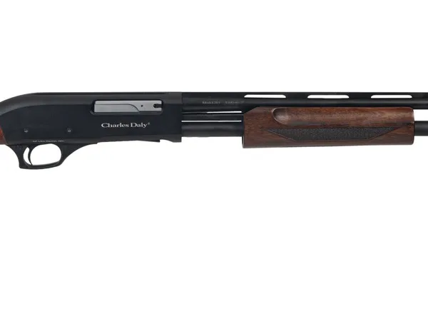 Charles Daly 930422 301 Field Full Size 410 Bore Pump 4+1 26" Black Vent Rib Barrel, Black Anodized Grooved Aluminum Receiver, Fixed Matte Black Synthetic Stock, Beretta/Benelli Mobil Choke System