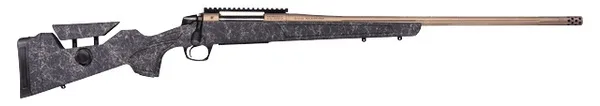 CVA CR3952F Cascade Long Range Hunter 25 Creedmoor Smoked Bronze Cerakote Threaded Barrel & Receiver w/Picatinny Rail, Graphite Black w/Smoke Bronze Webbing Adj Comb & LOP Synthetic Stock