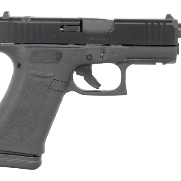 Glock UX4350201FRMOSTB G43X  9mm Luger 10+1 3.41" Black Threaded Barrel, Black Steel Optic Ready/Serrated Slide, Black Polymer Frame w/Accessory Rail, Ambidextrous