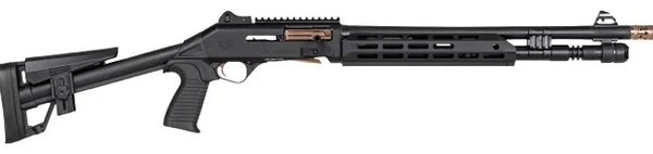 Panzer Arms PAM4CSBBTMFSS M4 Speed Pro 12 Gauge Semi-Auto 3" 5+1 18.50" Black Ported Barrel, Black Aluminum Receiver w/Picatinny Rail, M-LOK Handguard, Skeleton Stock, Black Polymer Grip