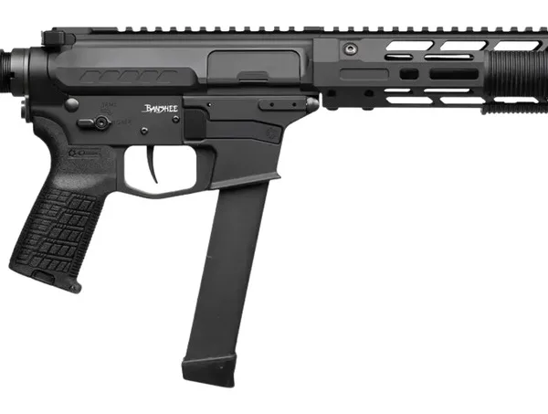 CMMG 99A6832-AB Zeroed Banshee MkGs 9mm Luger 33+1 6.50" Black Nitride Threaded Barrel, Black Armor Cerakote Aluminum Receiver w/Picatinny Rail, M-LOK Handguard, Black Polymer CMMG RipBrace, CMMG Zero