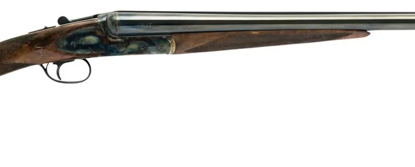 Dickinson LLC  Plantation 12 Gauge Break Open 2.75" 2rd 28" Gloss Blued Side By Side Barrel, True Bone-Charcoal Case Hardening Engraved Receiver, English Style Turkish Walnut Stock